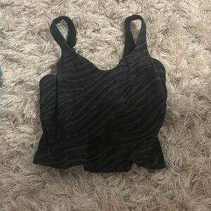BLACK ZEBRA STRIPED ALIGN TANK SIZE 2!!